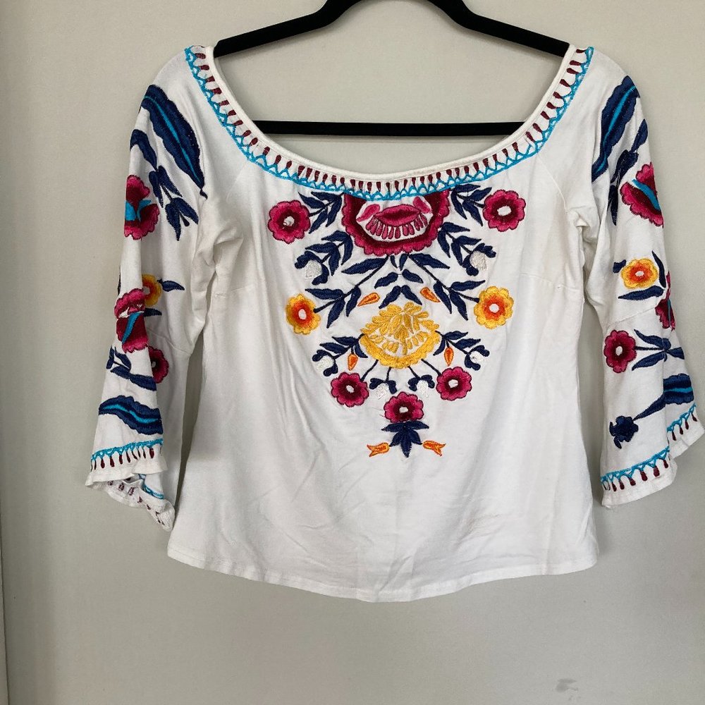 Boston Proper - Embroidered Top